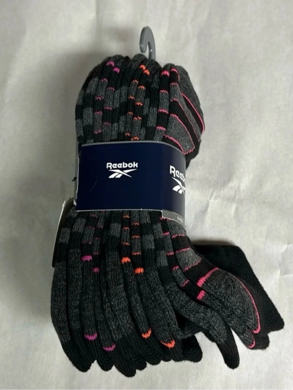 New Reebok Socks Women’s 6 Pair Black Low Cut Socks Casual Activewear Athletic